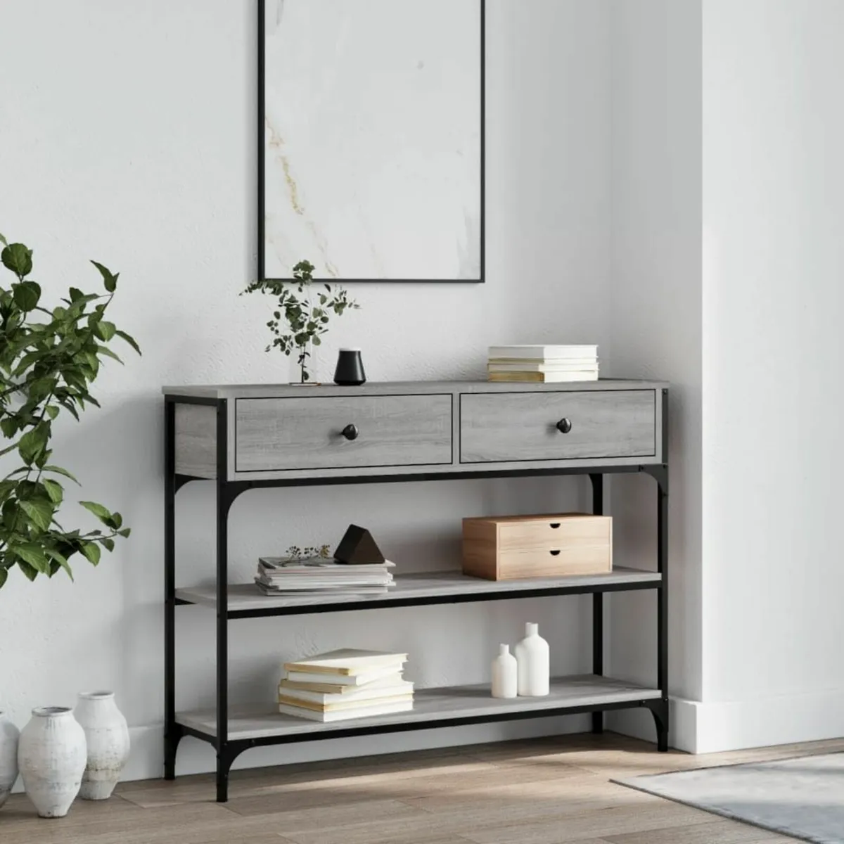 [Free P&P] New Grey Console Hallway Table - Image 1