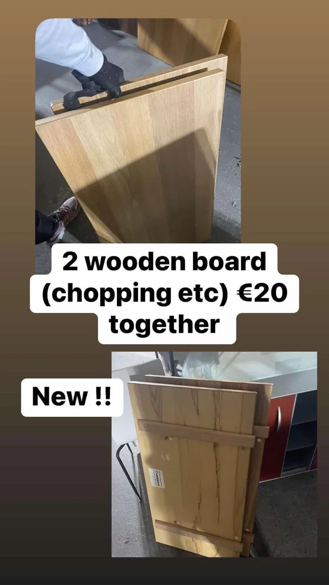 2 wood extra large chopping boards - Image 2