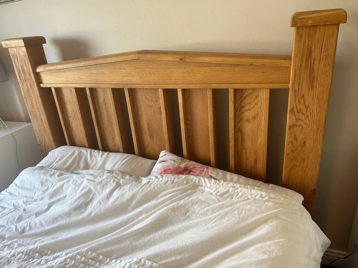 Danube solid oak king size bed frame - Image 2