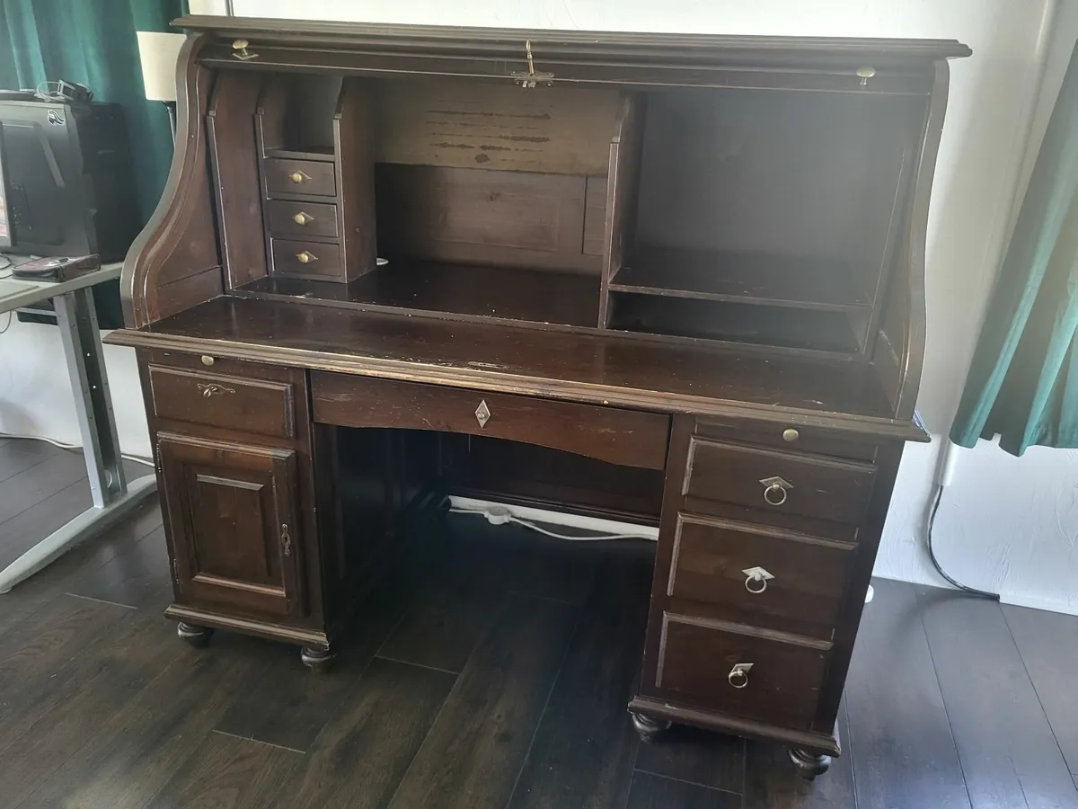 Roll top desk - Image 2