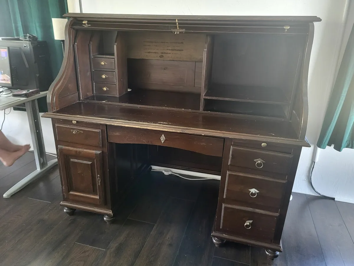 Roll top desk - Image 4