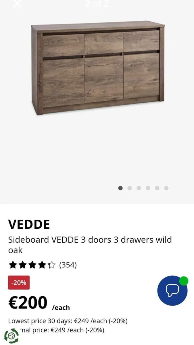 Jysk Oak Sideboard - Image 2