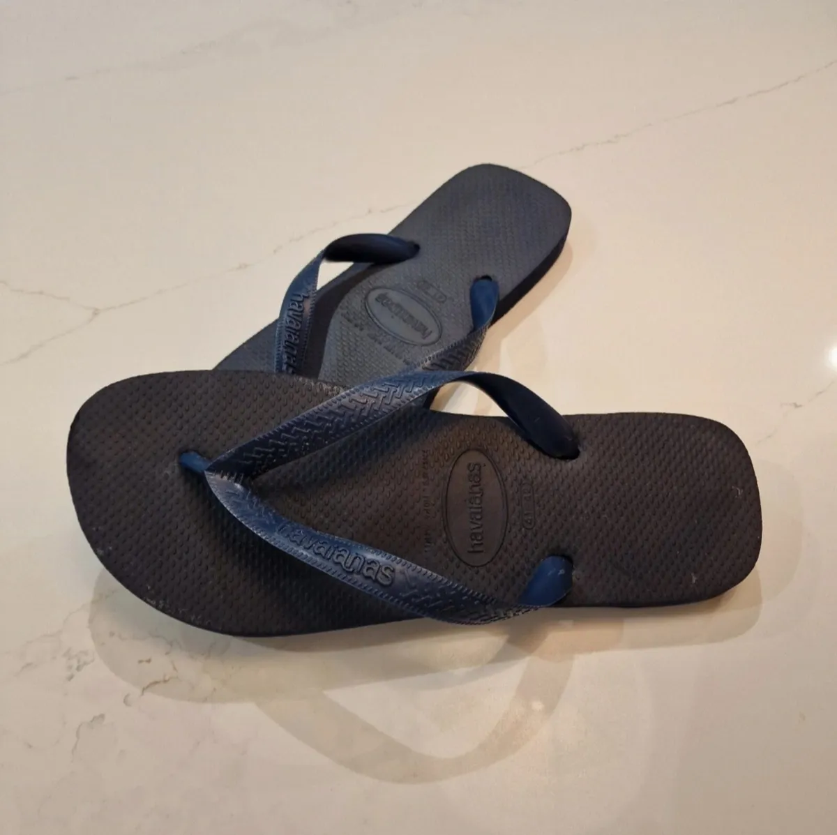 Navy Blue Havaianas Flip Flops - Image 1