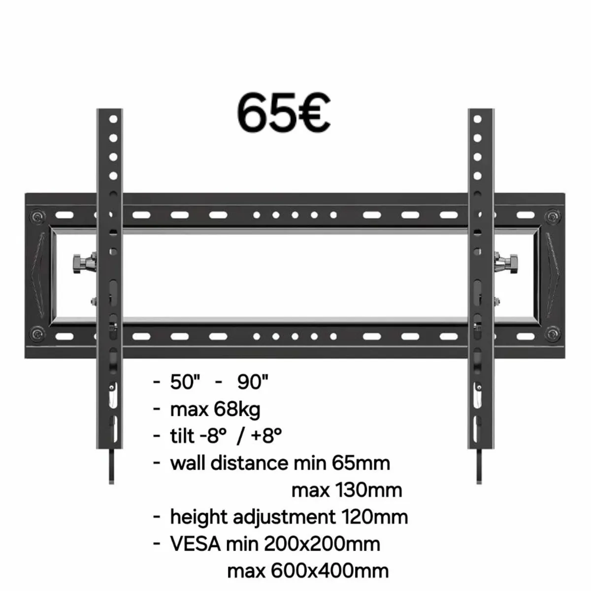 Tv Wall Mount Bracket Flat Tilt Pull Out 50-90" - Image 1