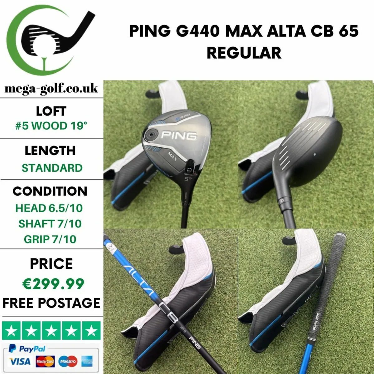 PING G440 MAX #5 WOOD 19° / ALTA CB 65 REGULAR - Image 1