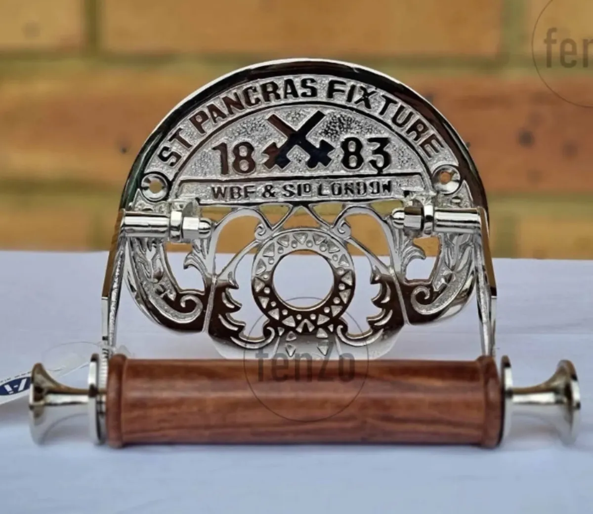 NEW Toilet Roll Holder Nickle Chrome Retro Style - Image 3