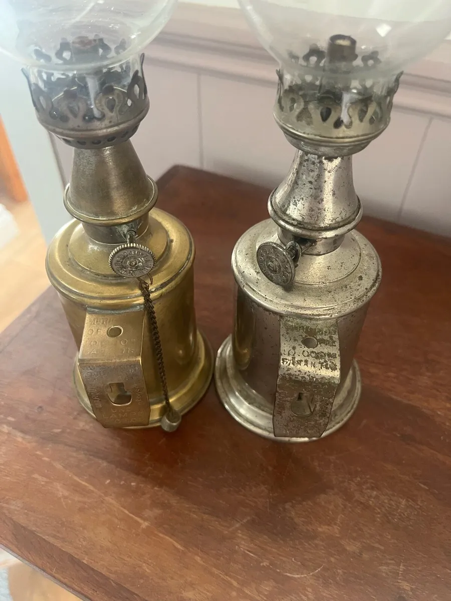 2 Antique French Pigeon Lamps - Image 2