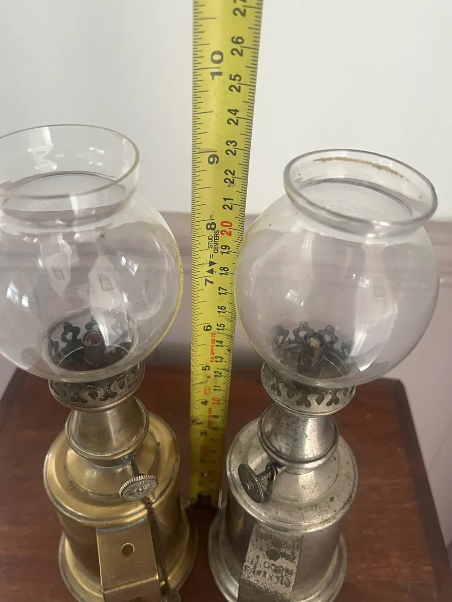 2 Antique French Pigeon Lamps - Image 3