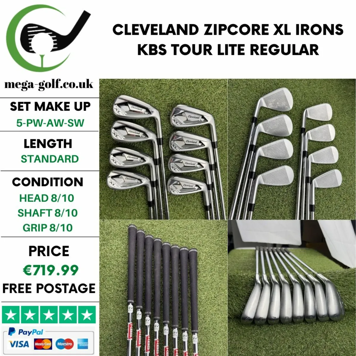 CLEVELAND ZIPCORE XL IRONS / 5-PW-AW-SW / REGULAR - Image 1