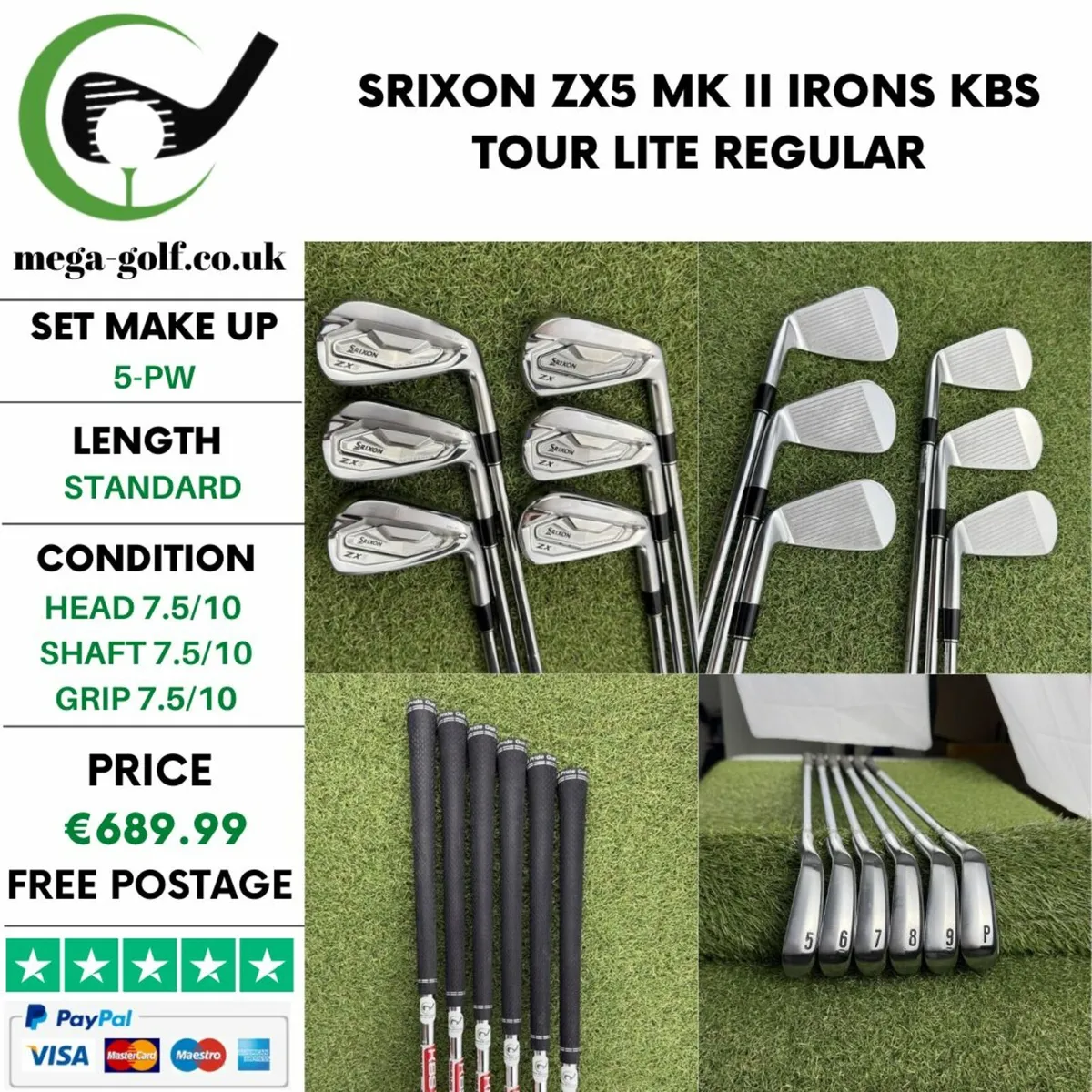 SRIXON ZX5 MK II IRONS / 5-PW / REGULAR - Image 1