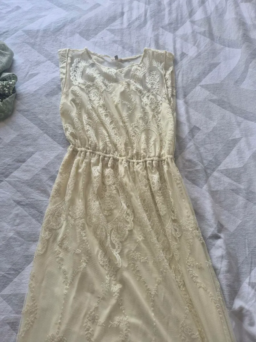 Gorgeous lace off white boho dress