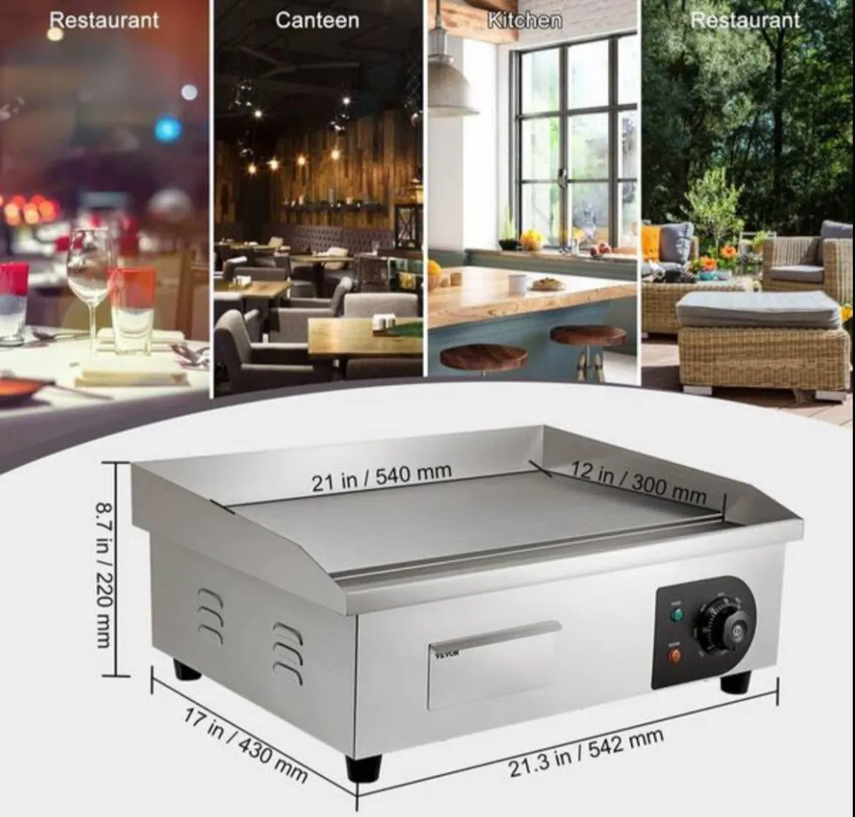 Grill electric restaurant new heavy duty 220v - Image 1
