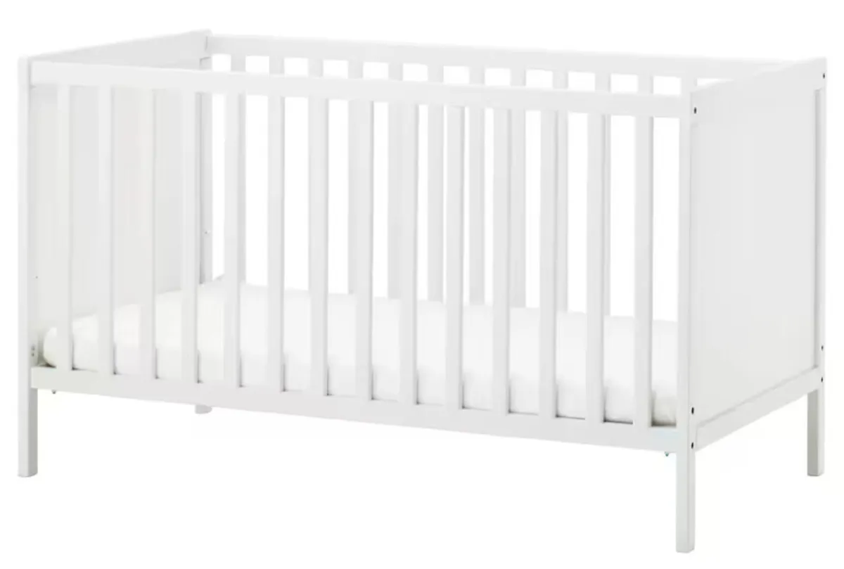 IKEA white cot - Image 1