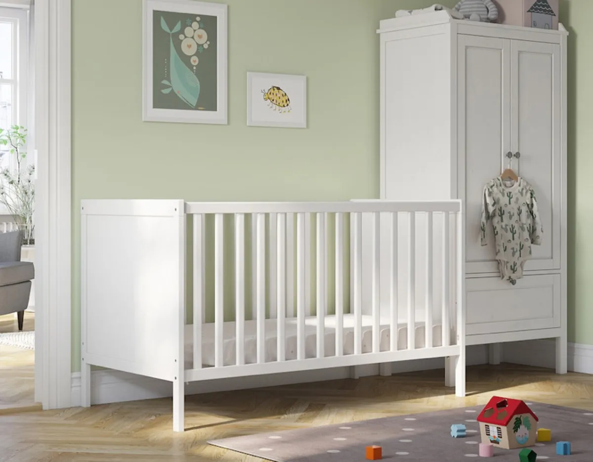 IKEA white cot - Image 2