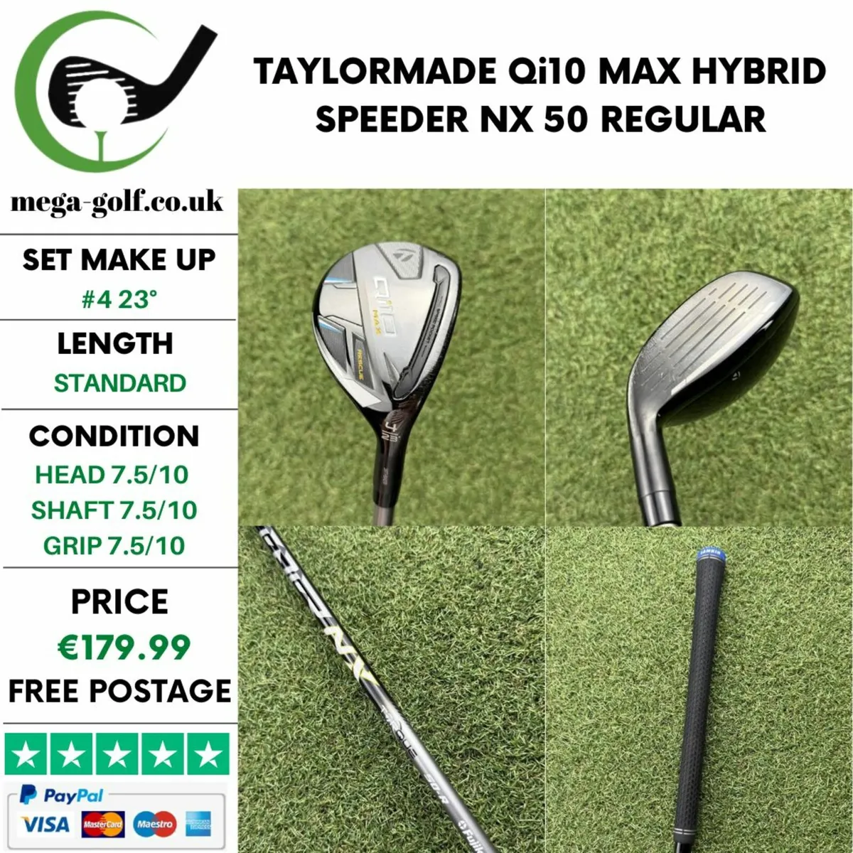 TAYLORMADE Qi10 MAX HYBRID / #4 23° / REGULAR - Image 1