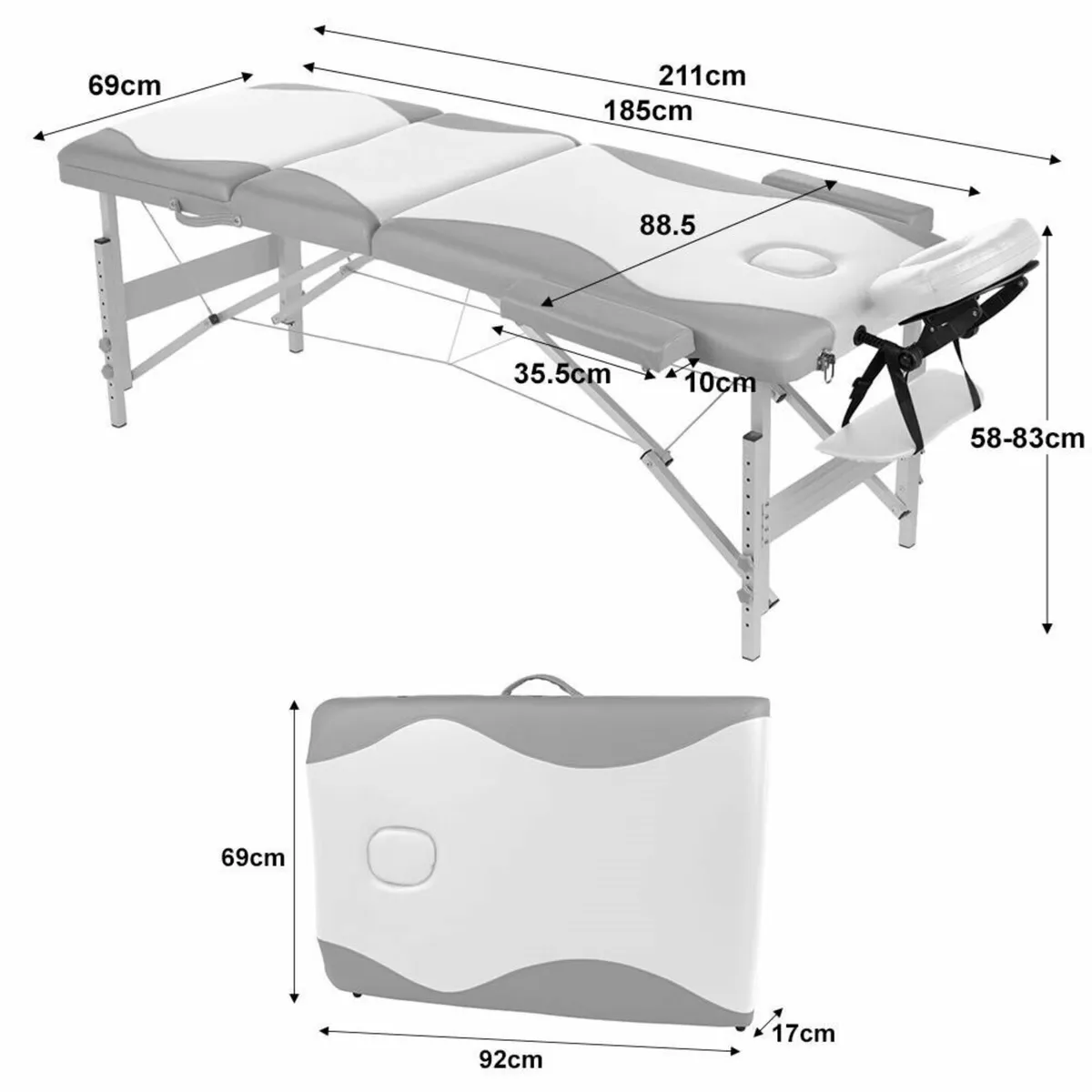 New Massage Sport Table (RED) FREE Delivery - Image 3