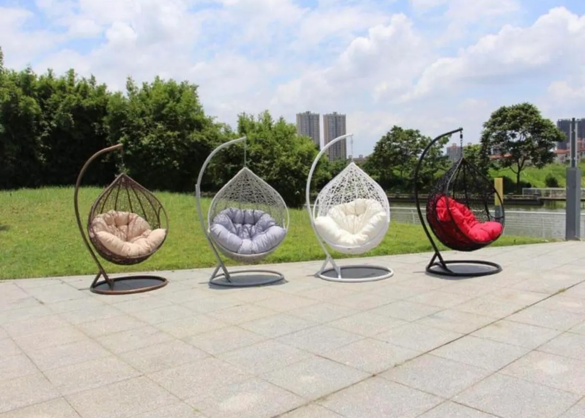 NEW RATTAN SWING HANGING EGG CHAIR - DELIVERY - Image 1