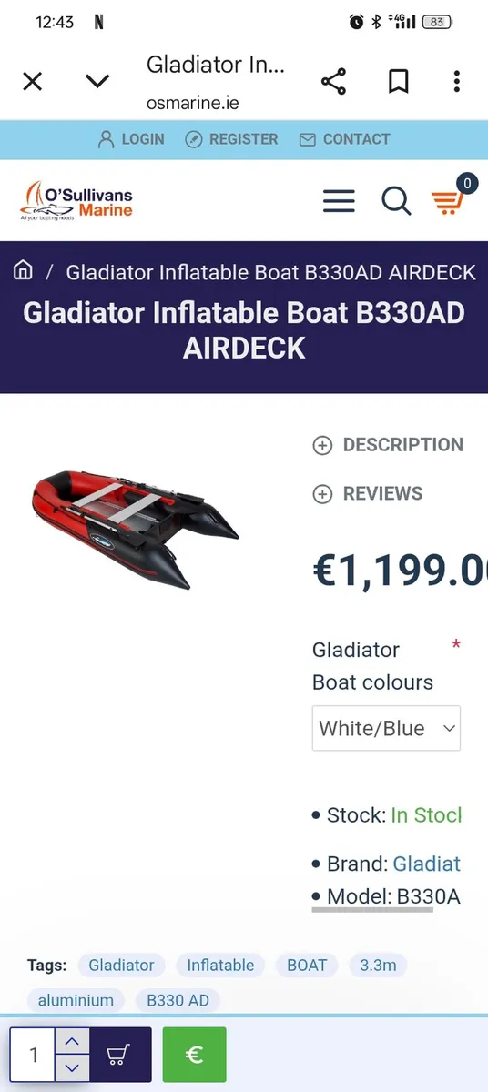 Gladiator 330AD INFLATABLE BOAT - Image 2