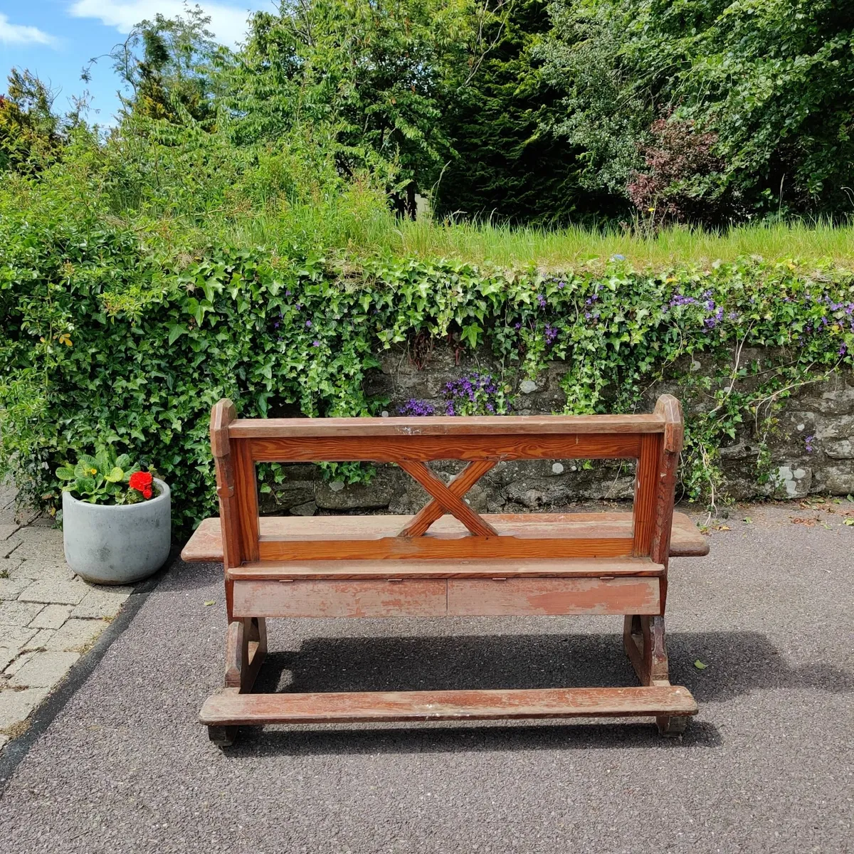 Solid Wood Church Pew – 5ft Wide - Image 4