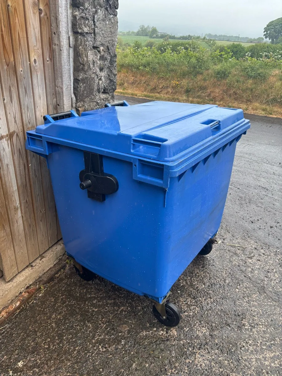Blue/Green/Red 1100L Wheelie Bins - Image 2