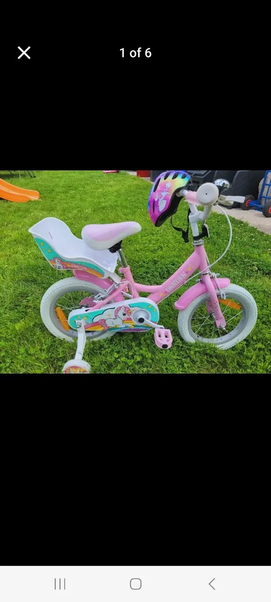 14' Girls Unicorn Bike - Image 3