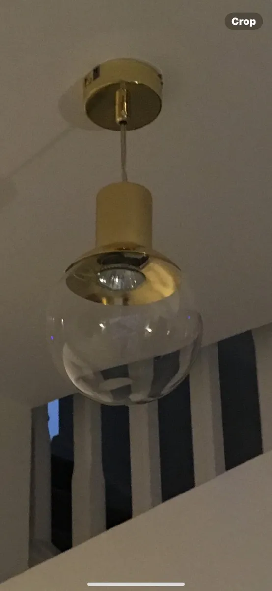 Set of two mini drop glass globe Lights - Image 1