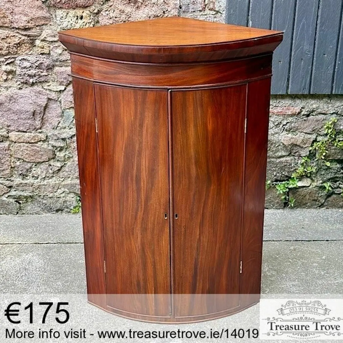 Antique Oak and Mahogany Hanging Corner Cabinets - Image 3
