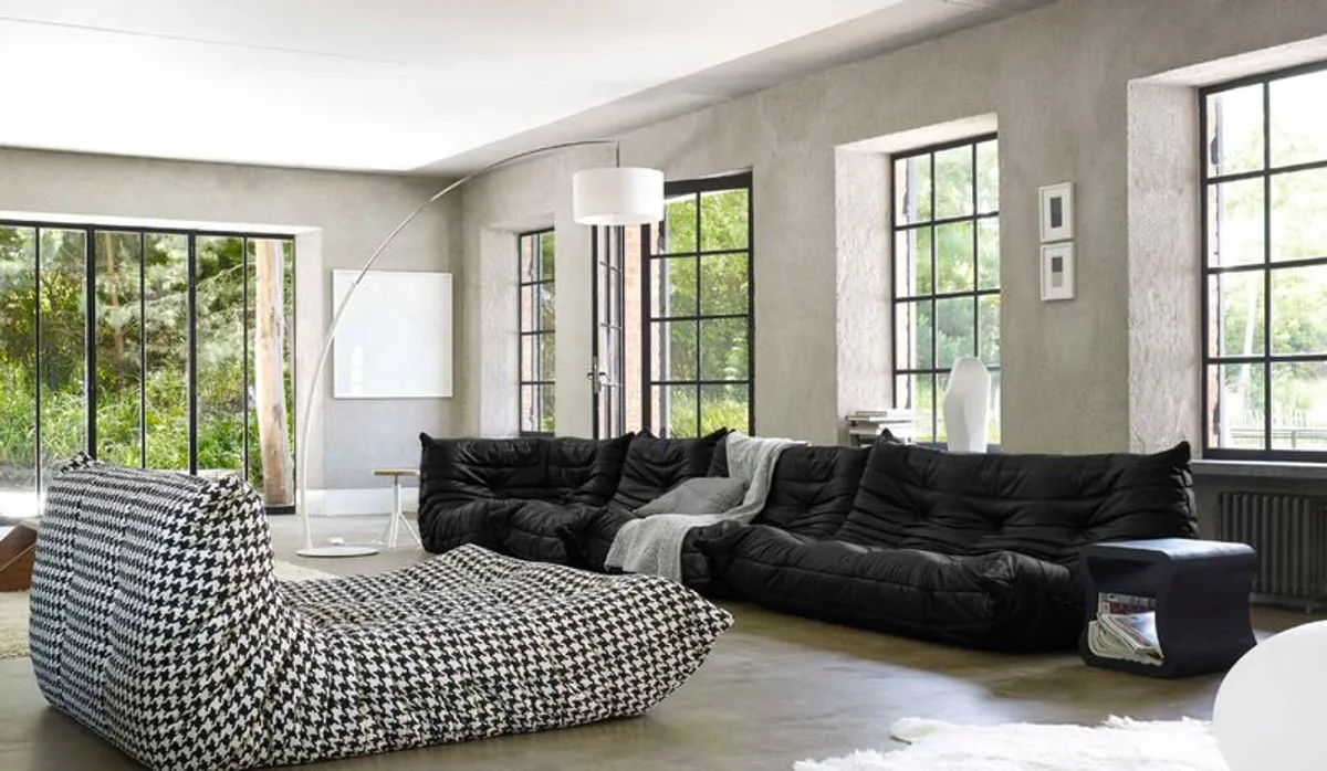 Ligne Roset Togo Suite Black Napa Leather - Image 1