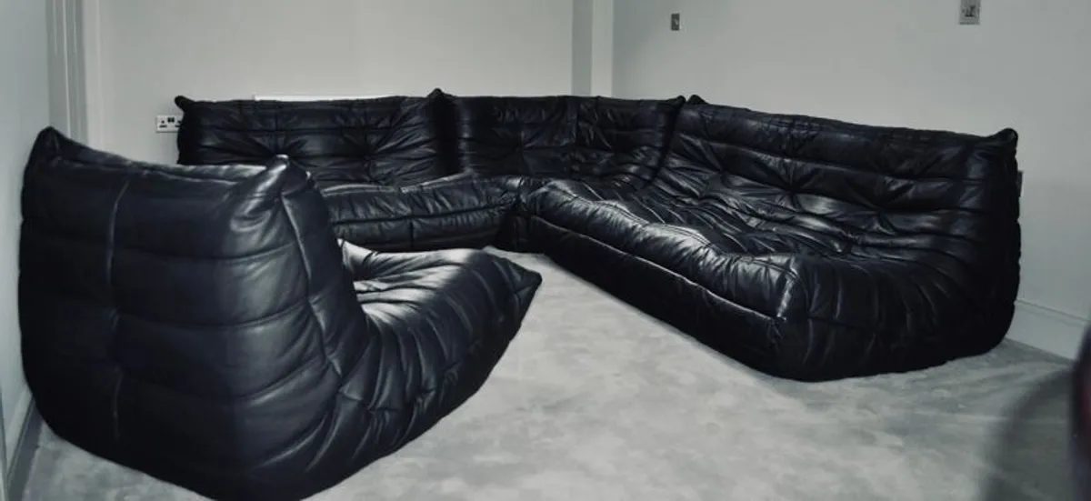 Ligne Roset Togo Suite Black Napa Leather - Image 3