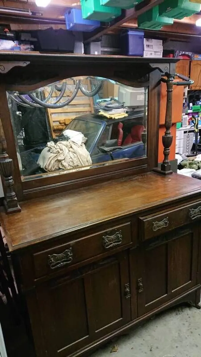 Walnut Dresser with Mirror - Image 1