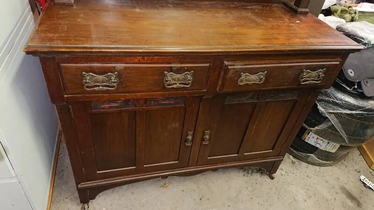Walnut Dresser with Mirror - Image 2