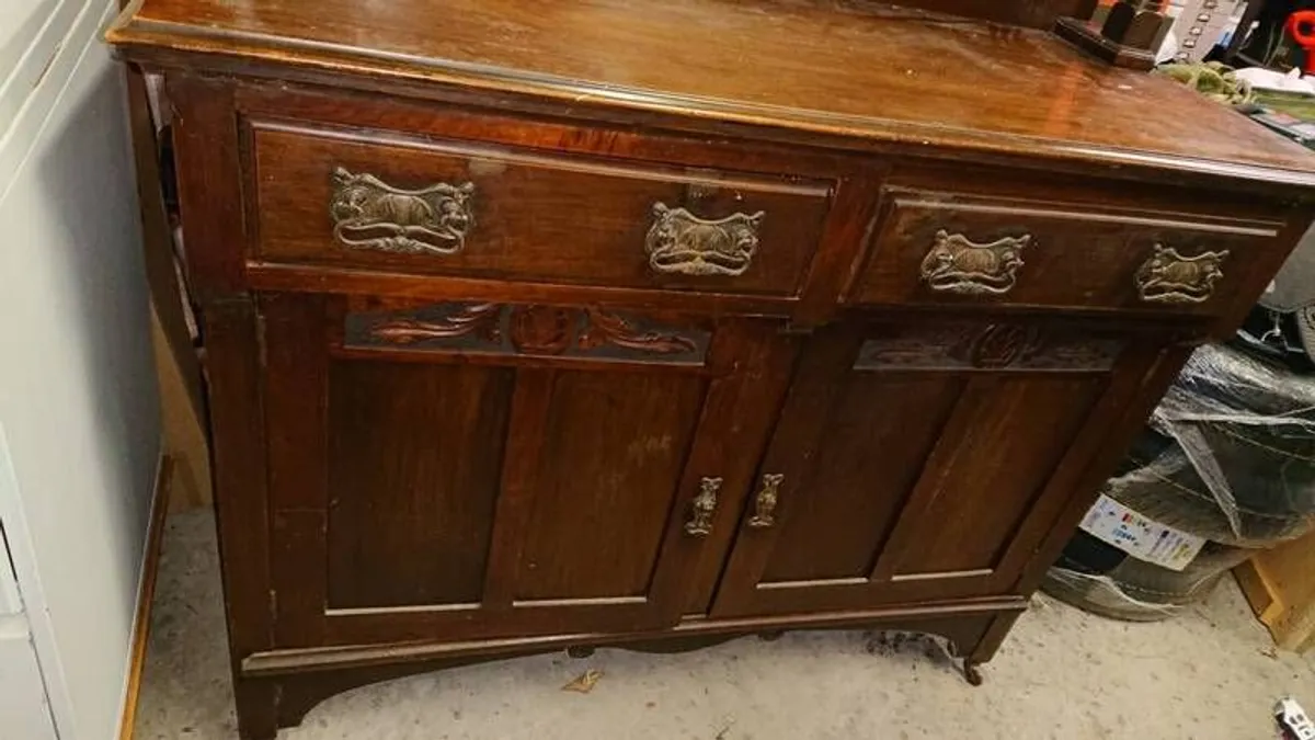 Walnut Dresser with Mirror - Image 3