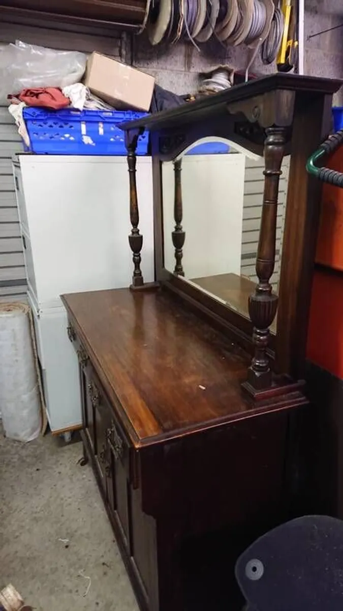 Walnut Dresser with Mirror - Image 4