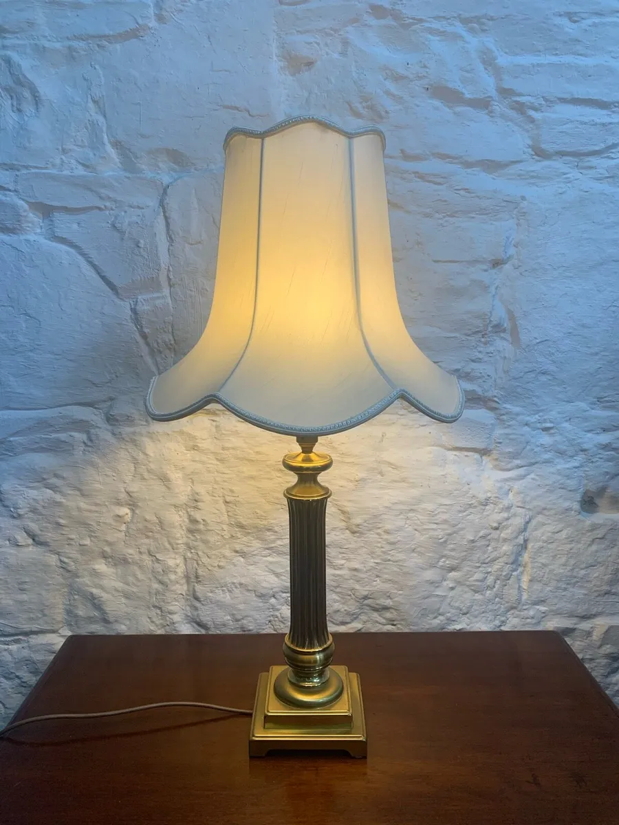 A Corinthian brass table lamp. - Image 1