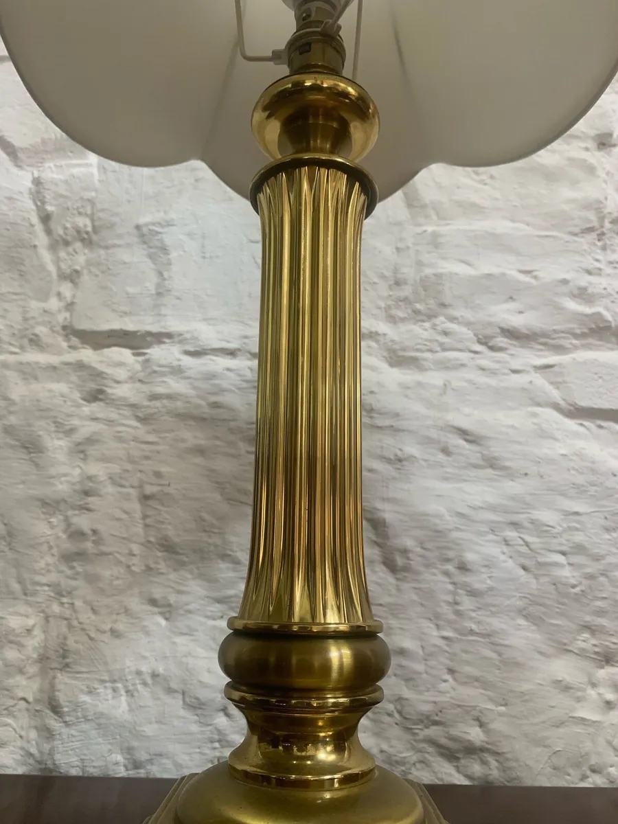 A Corinthian brass table lamp. - Image 2