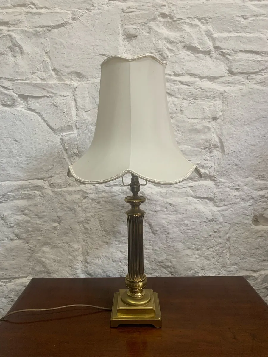 A Corinthian brass table lamp. - Image 4