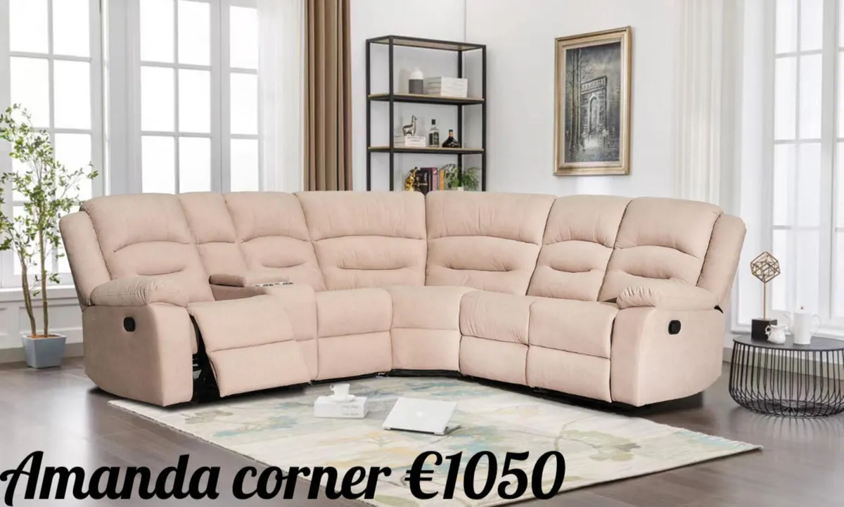 New cream corner sofas