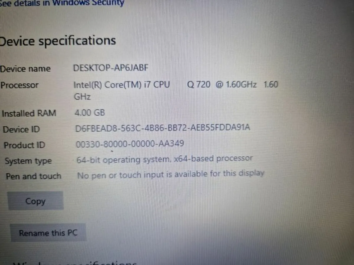 DELL Latitude E6510 Laptop, 4GB RAM, Core i7, Wind - Image 4