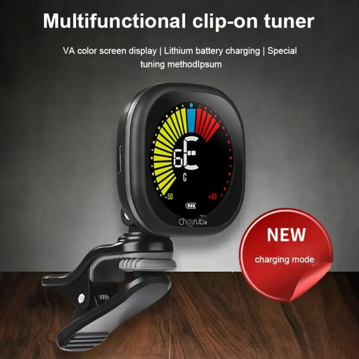 Cherub WST-670 Rechargeable Clip-On Tuner - Image 1