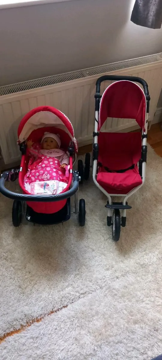 Dolls Pram Plus Baby Stroller Full Size Dolls Set - Image 3