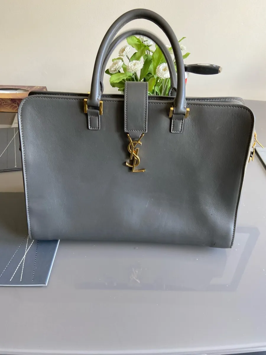 YSL cabas grey genuine leather bag - Image 1