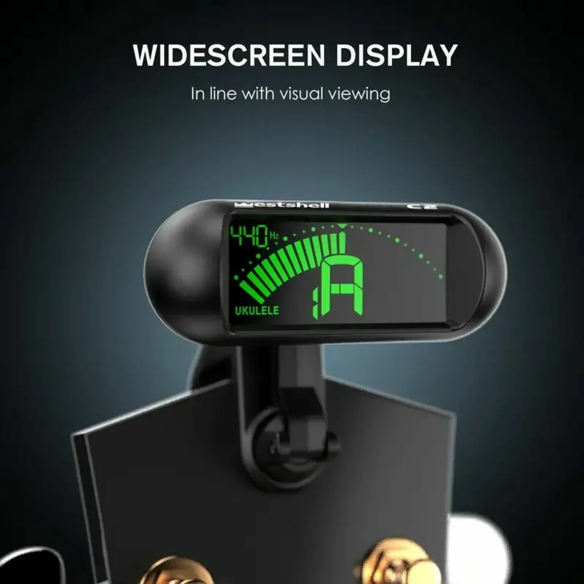 1pc WESTSHELL C2 Guitar Tuner - Image 2