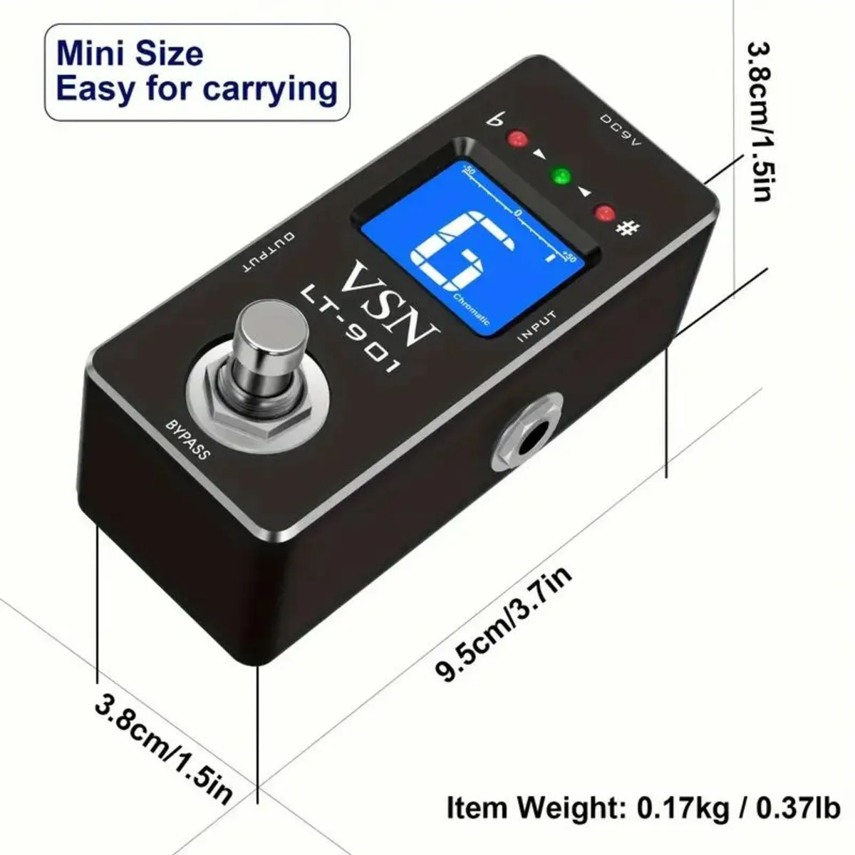 VSN Tuner Pedal, Chromatic Guitar Tuner - Image 2