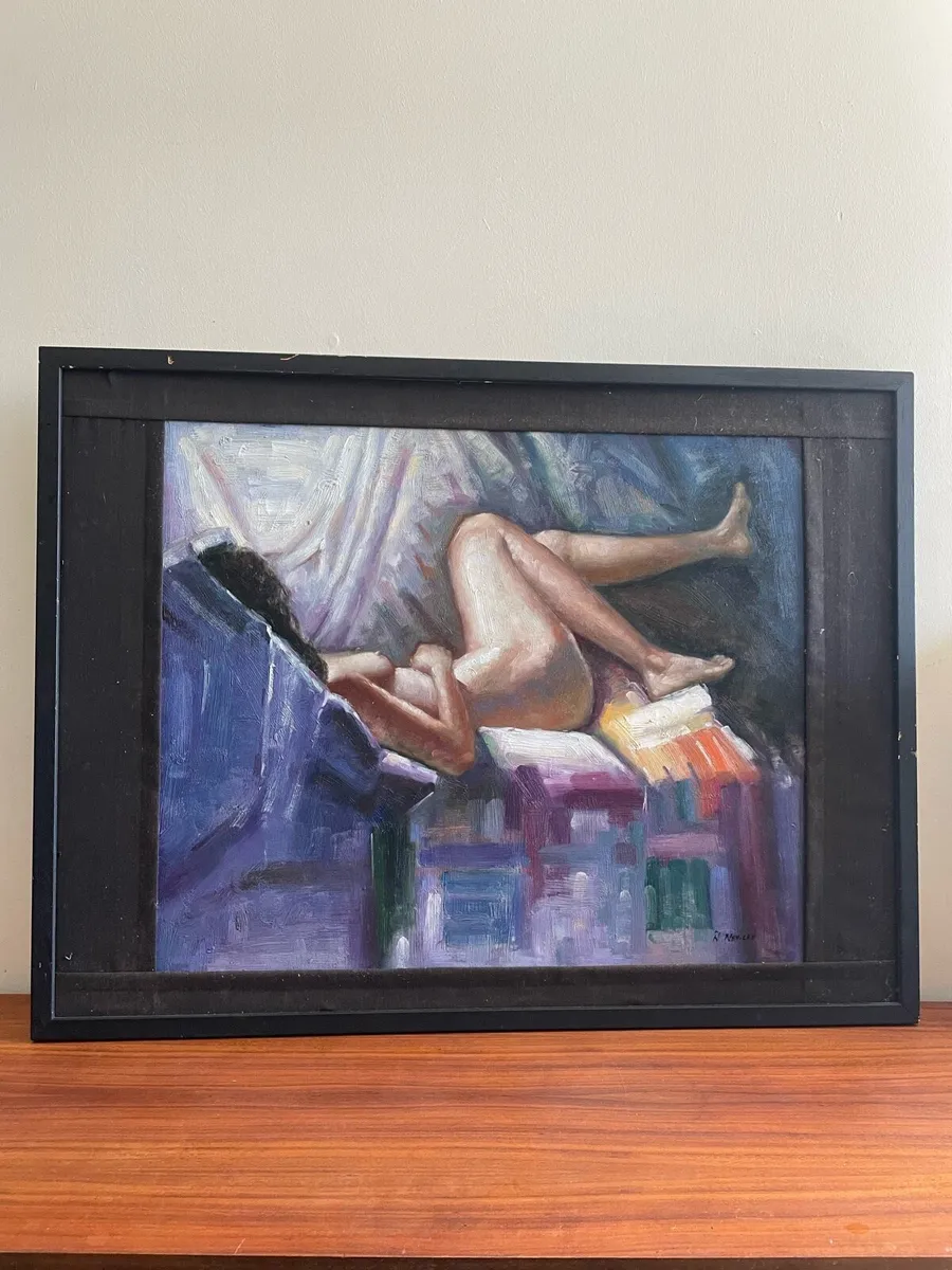 Oil on canvas painting - Image 1