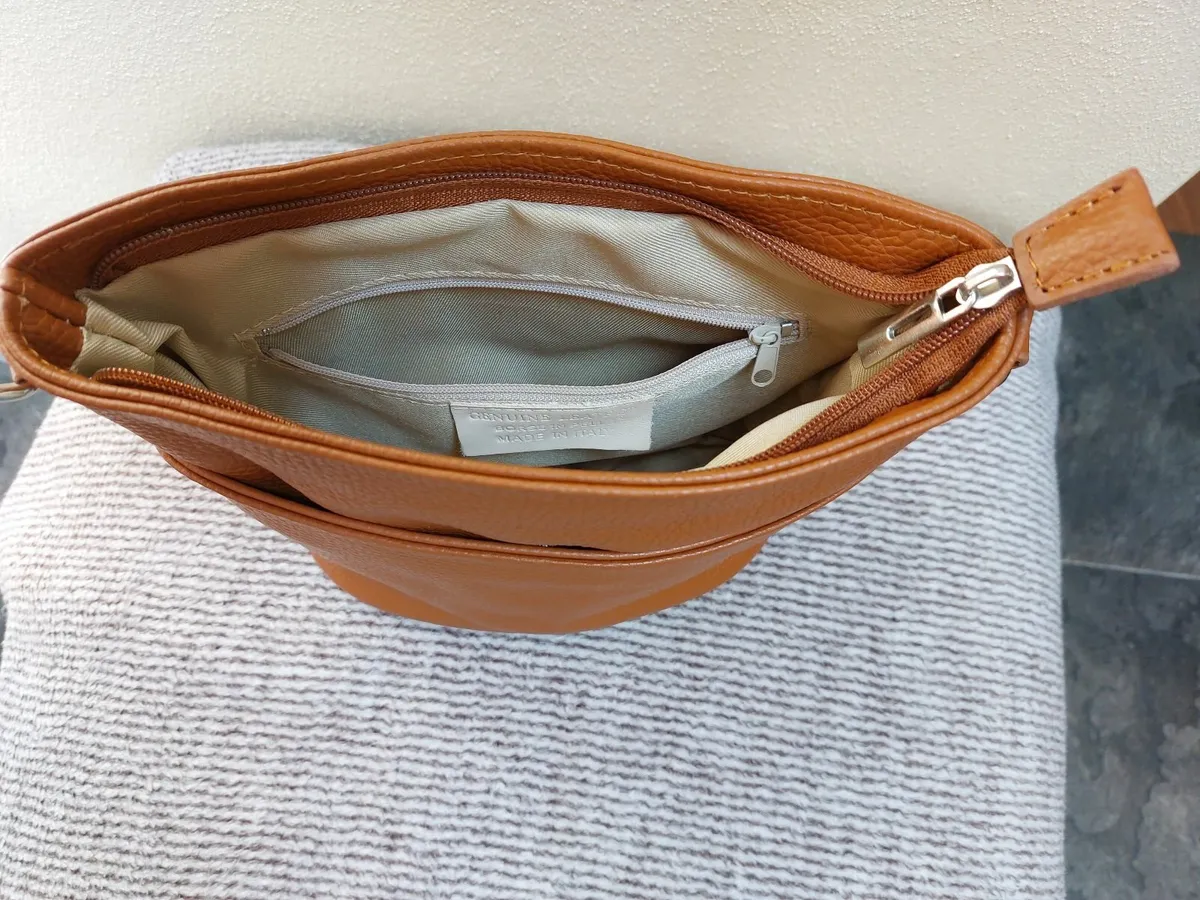 New Italian Leather Handbag Crossbody Shoulder Bag - Image 4