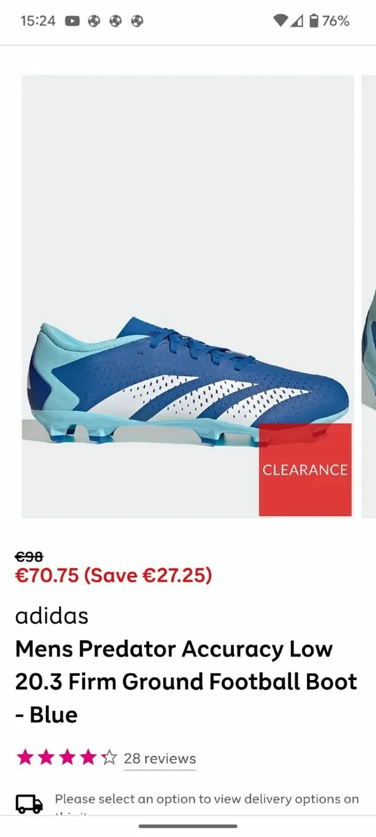 Adidas predator football boots size 6 - Image 1