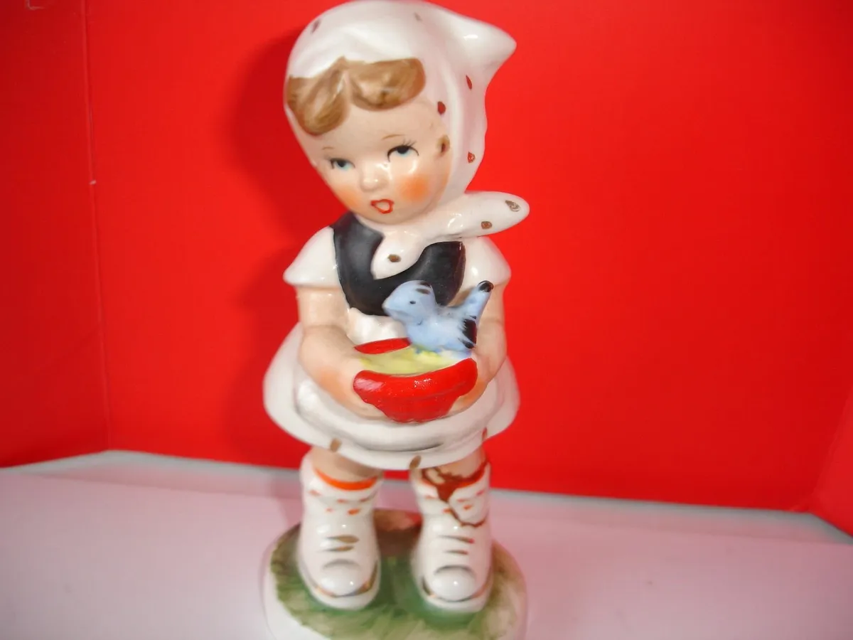 Three Goebel-Hummel Style Girl Figurines 1900's - Image 4