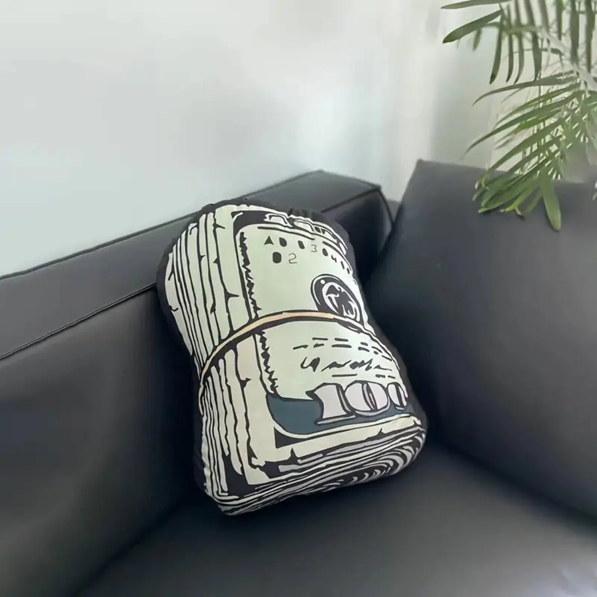 Hundred Dollar Throw Pillow Money Pattern - Image 2