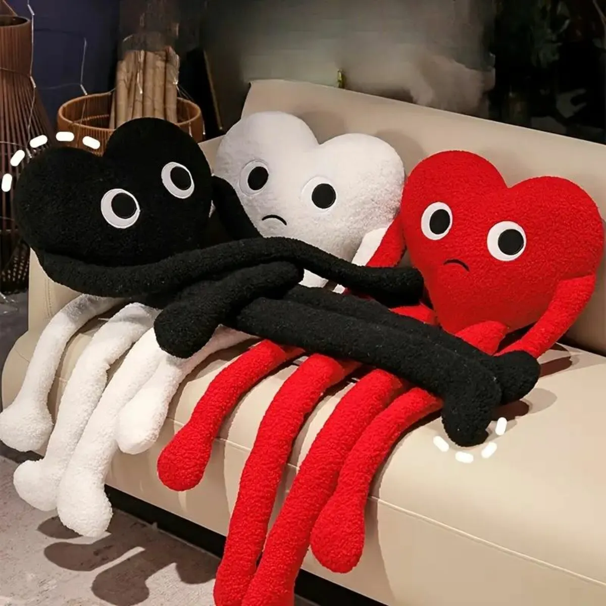 1pc Teddy Velvet Love Pillow - Image 2