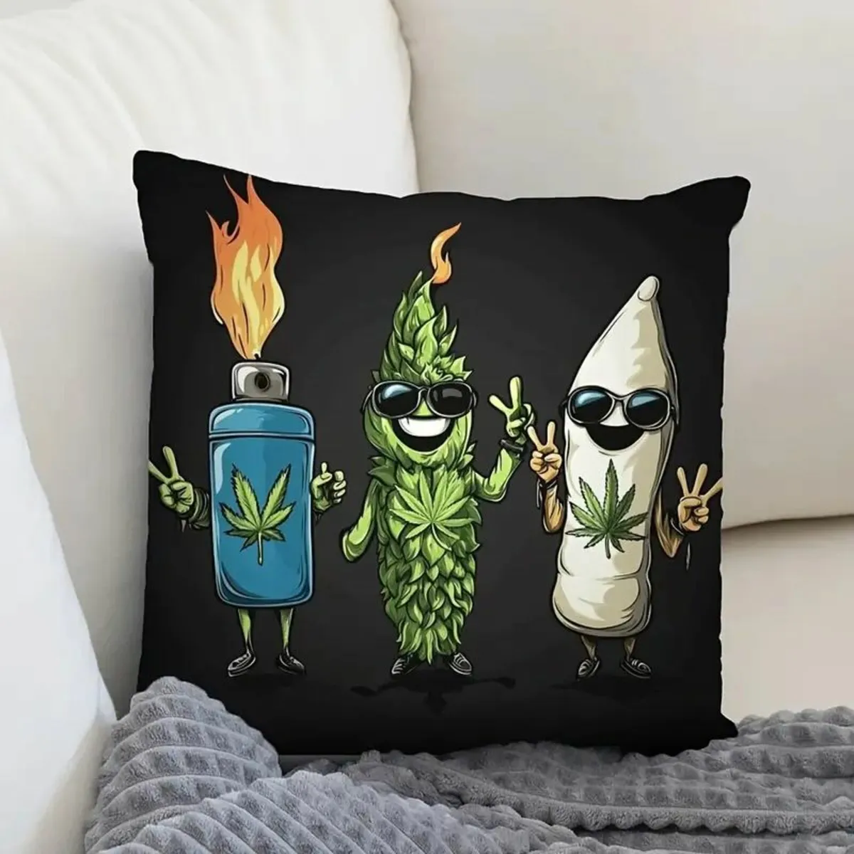 1 Vintage Leaf Design Polyester Throw Pillow Cover - Image 4